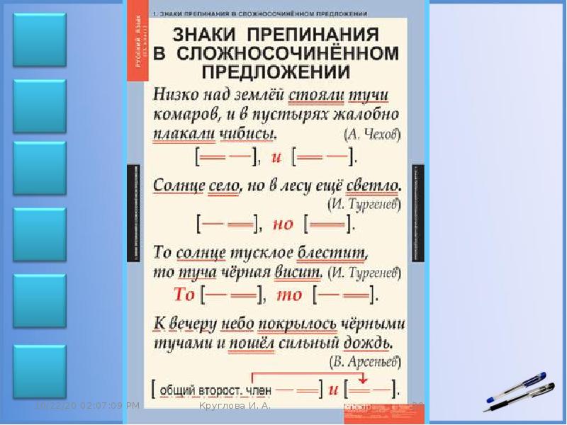 Схема сложносочиненного предложения 5 класс