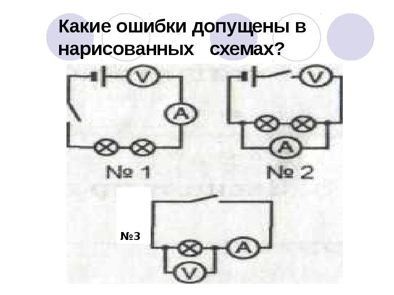 Какие ошибки допущены во всех трех схемах физика 8 класс