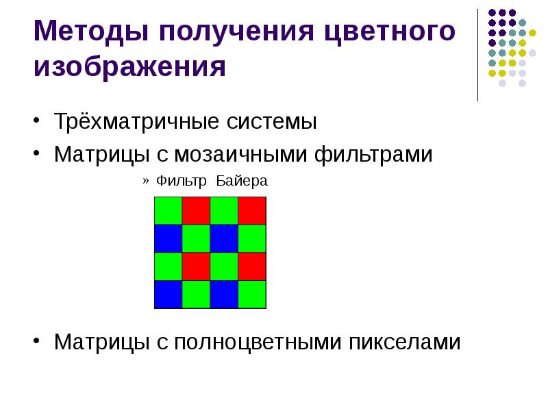 Для получения цветного изображения на экране монитора используется