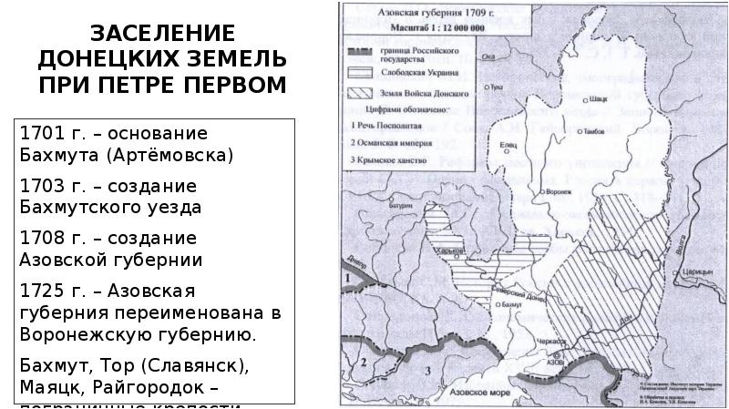 Губернии при петре 1 карта