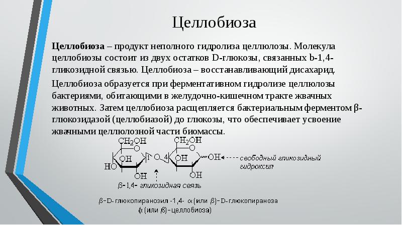 Схема гидролиза целлюлозы