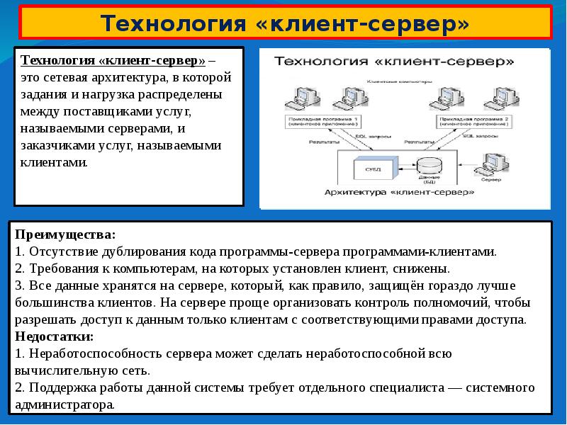 Технология клиентов. Технология клиент-сервер. Преимущества клиент сервера. Преимущества сети клиент сервер. Отметьте преимущества технологии «клиент-сервер»..