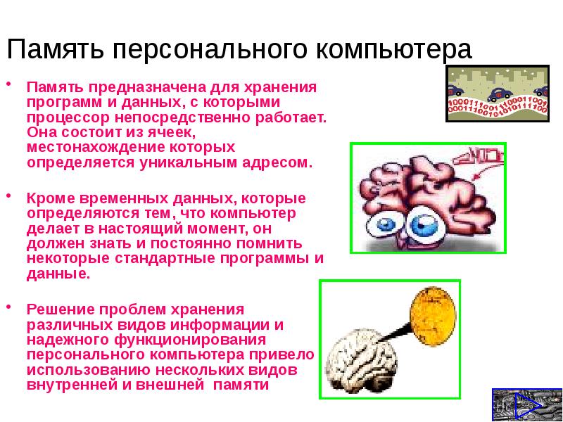Компьютер предназначен для хранения программ. Компьютер предназначен для хранения программ