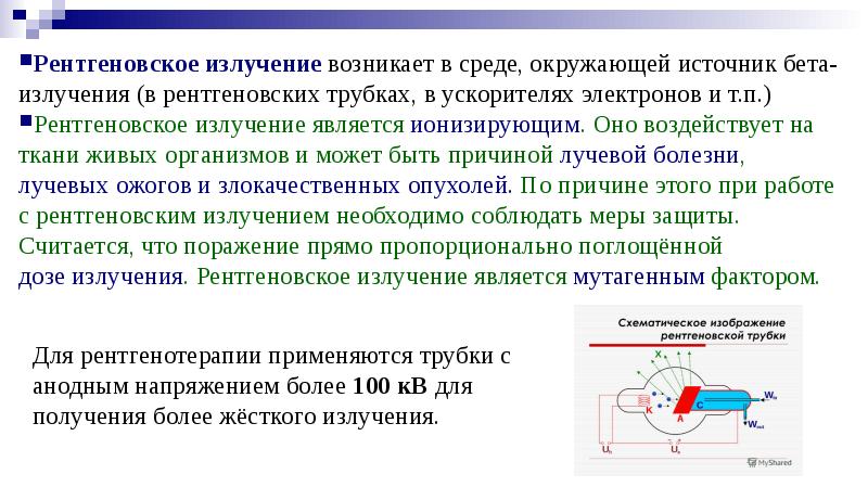 Ренгенное излучение презентация