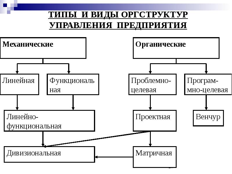 Организационные структуры предприятия презентация