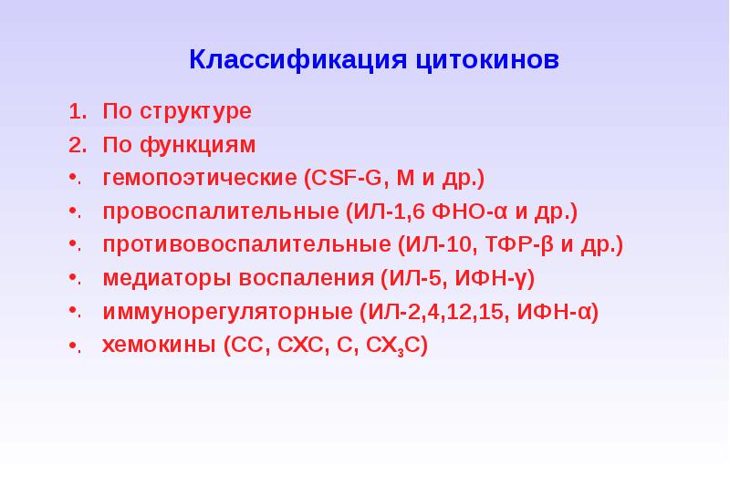 Медиаторы воспаления. Провоспалительные цитокины.. Гемопоэтические цитокины. Провоспалительные цитокины и противовоспалительные цитокины.