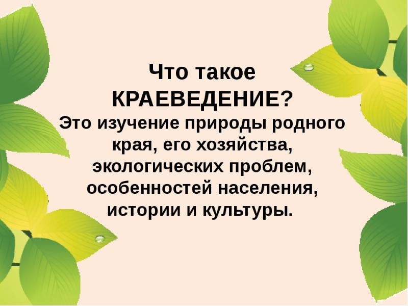 Презентация по краеведению