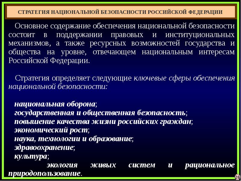 Система национальной безопасности российской федерации презентация