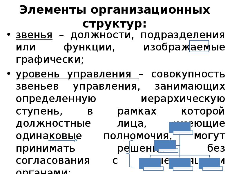 Звенья структуры