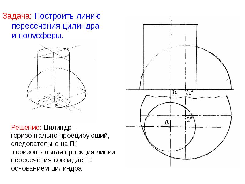 Чертеж пересечение цилиндров