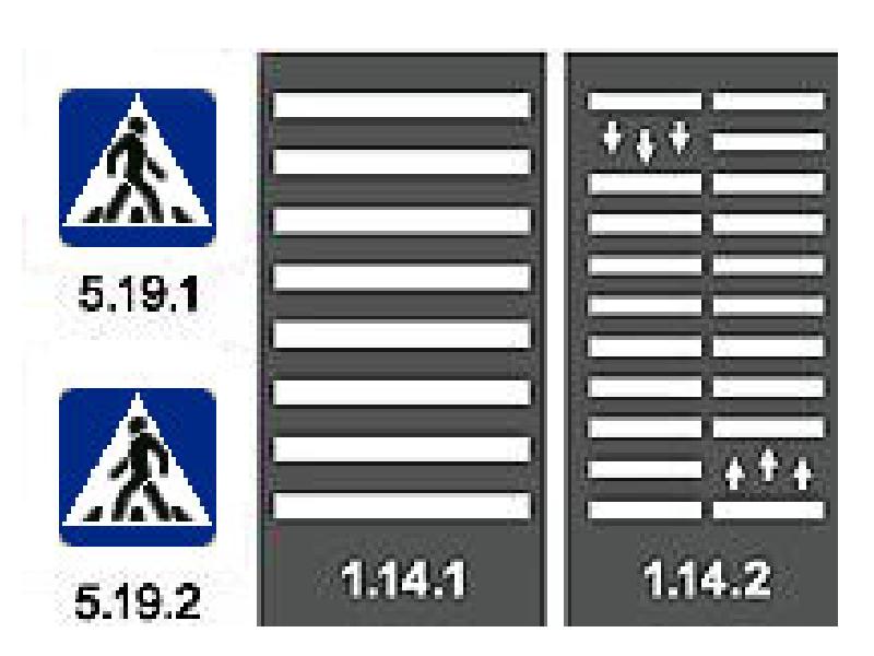 На картинке изображена пешеходная разметка зебра для чего нарисованы стрелочки на зебре