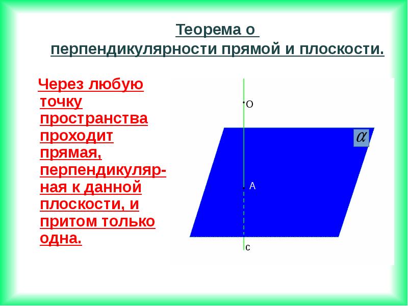 Признак перпендикулярности прямой и плоскости презентация 10 класс атанасян