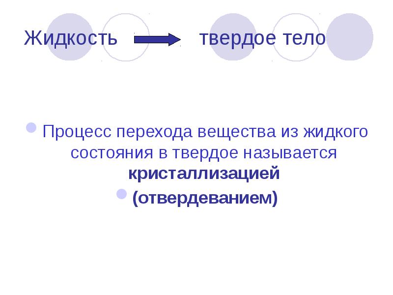 Тело процесса. Переход жидкости в твердое состояние называется. Жидкости и Твердые тела. Процессы перехода вещества. Процесс перехода из жидкого состояния в твёрдое называется.