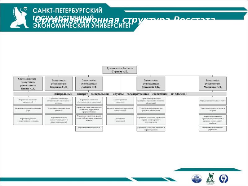 Организационная структура Росстата Организационная структура Росстата