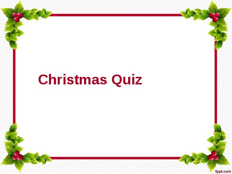 Christmas quiz