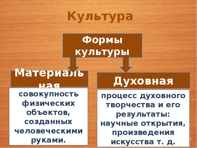 Культура формы культуры. Формы культуры материальная и духовная. Различают следующие формы культуры. Духовная среда.