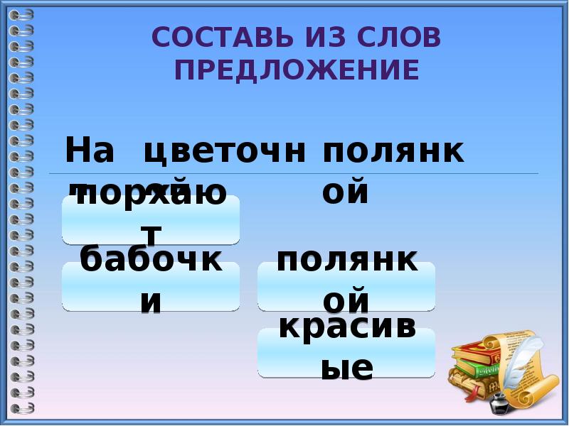 Слова предложения презентация