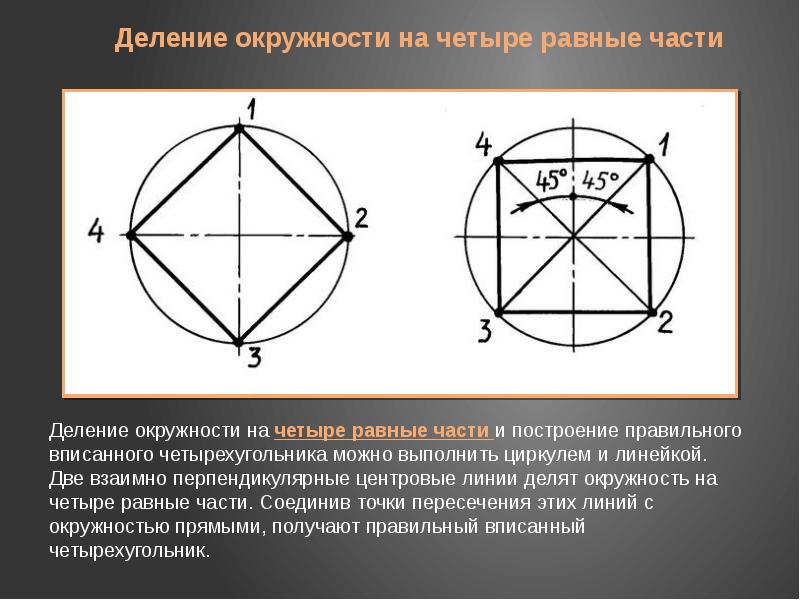 Круг разделить на 3 равных части фото