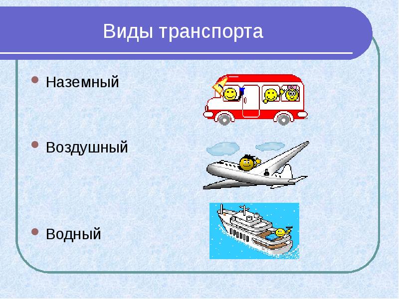 Основные транспортные средства урок сбо 6 класс презентация