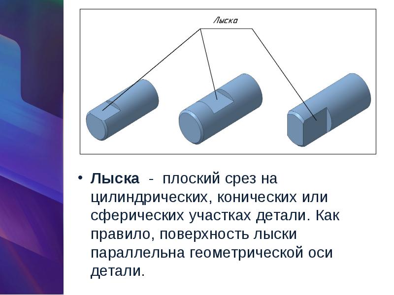 Лыски на чертеже что это