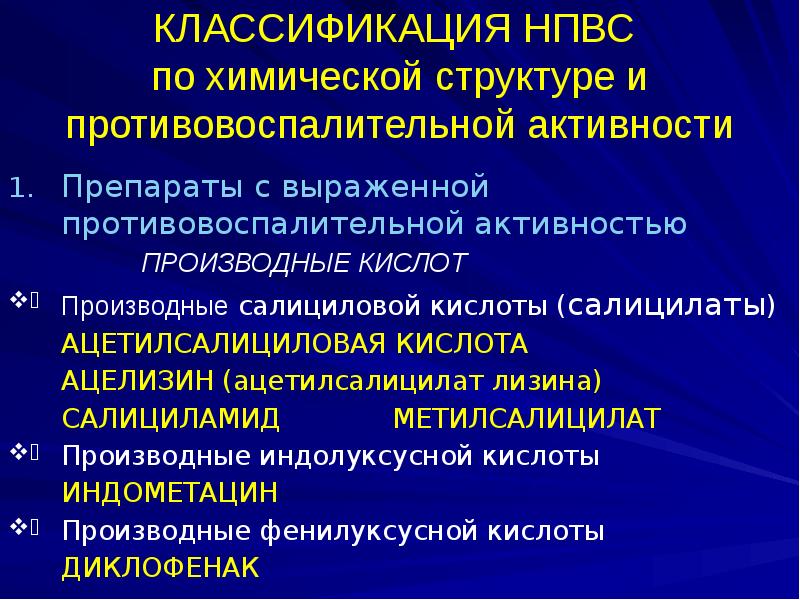 Противовоспалительной активностью обладают