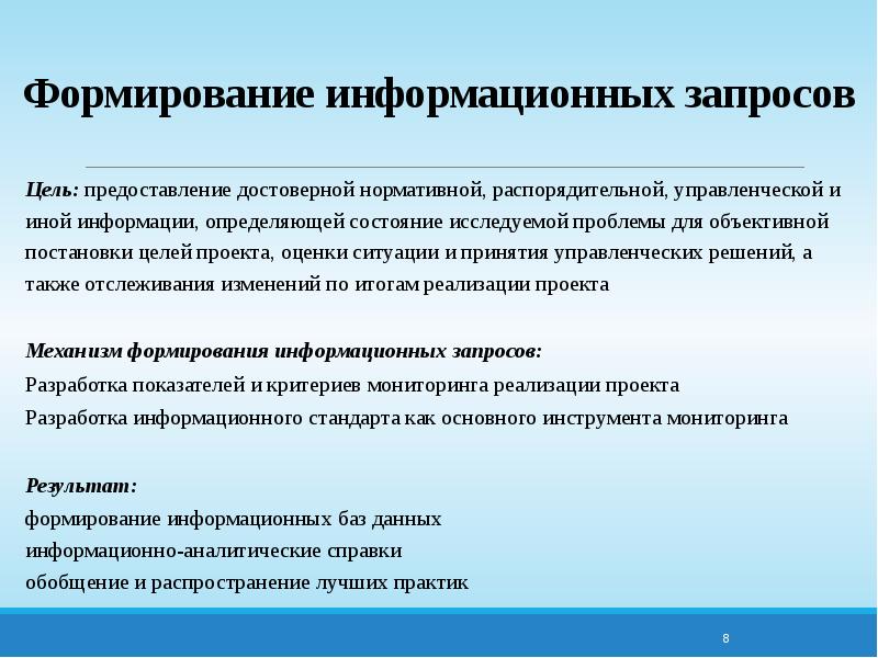 Это сумма информационных запросов участников проекта