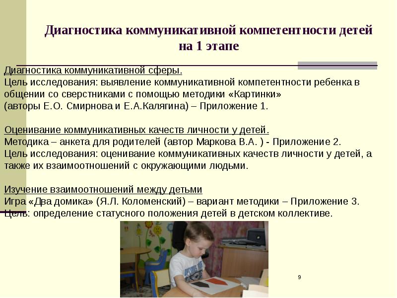 Диагностика смирновой картинки