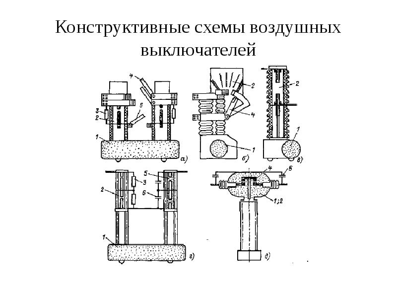 Воздушный выключатель на схеме