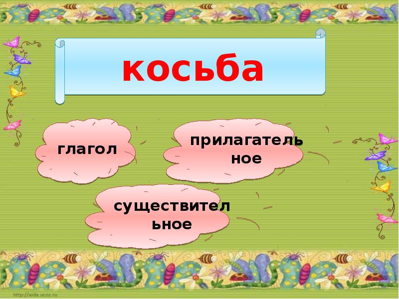 Косьба проверочное. Косьба однокоренной глагол. Косьба однокоренное слово глагол. Косьба существительное. Однокоренные слова к слову косьба.