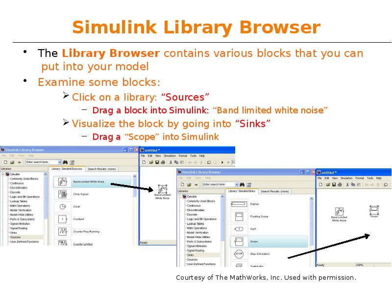 Simulink Library Browser Simulink Library Browser