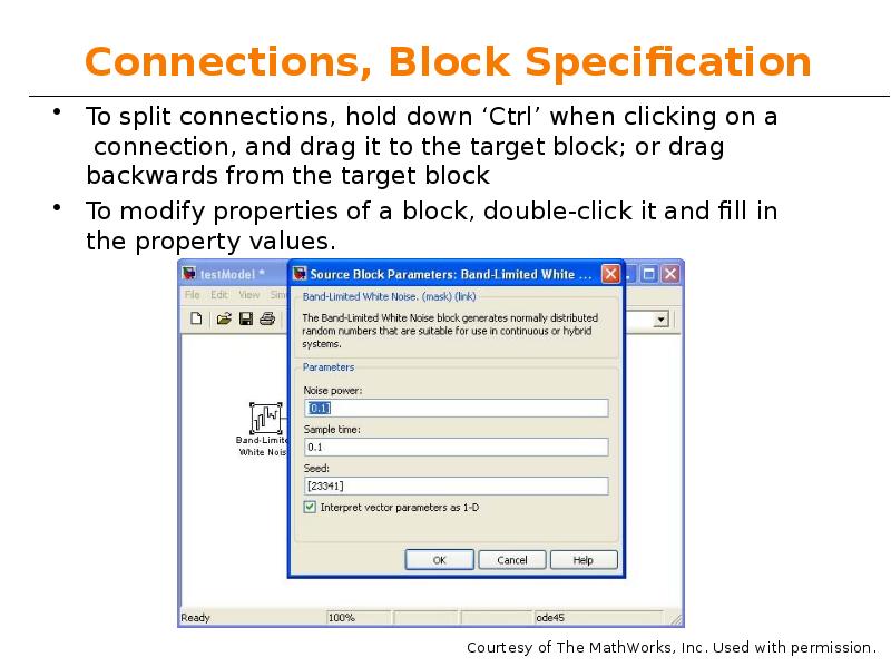 Connections, Block Specification Connections, Block Specification