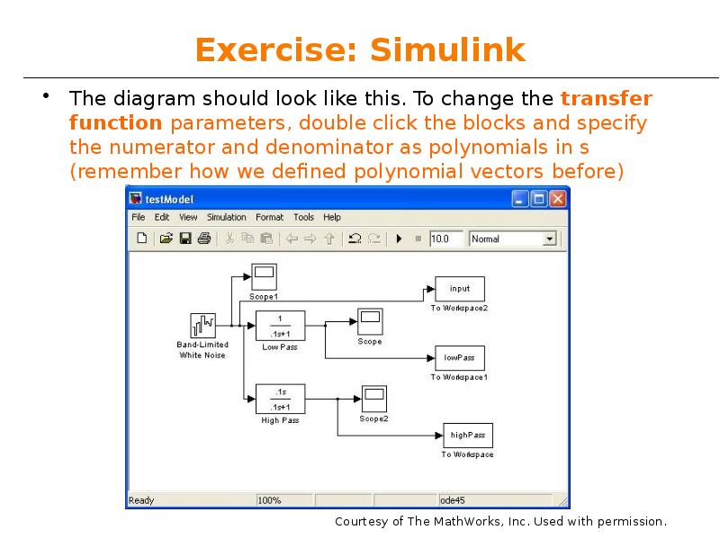 Exercise: Simulink Exercise: Simulink
