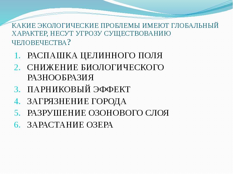 Школьник готовил презентацию по вопросу о глобальном характере экологических проблем