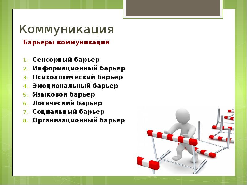 Психологические барьеры презентация