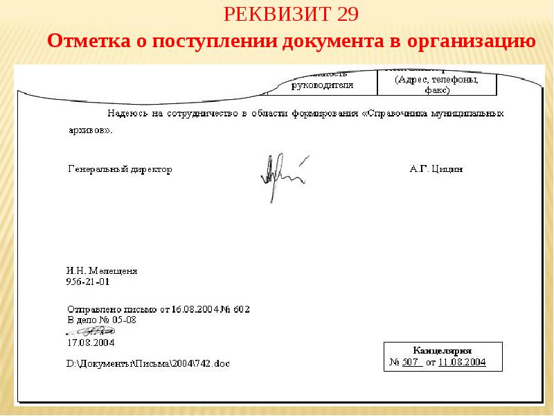 Исполнитель в документах образец