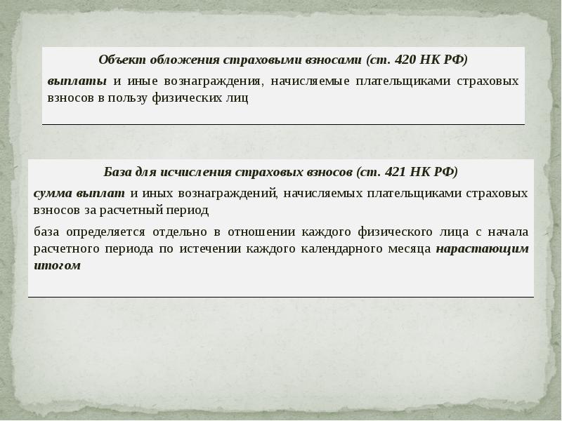 Страхов взносы база. Глава 34 НК РФ. База обложения страховыми взносами. Гл 34 НК РФ страховые взносы. Объект обложения страховыми взносами ст 420.