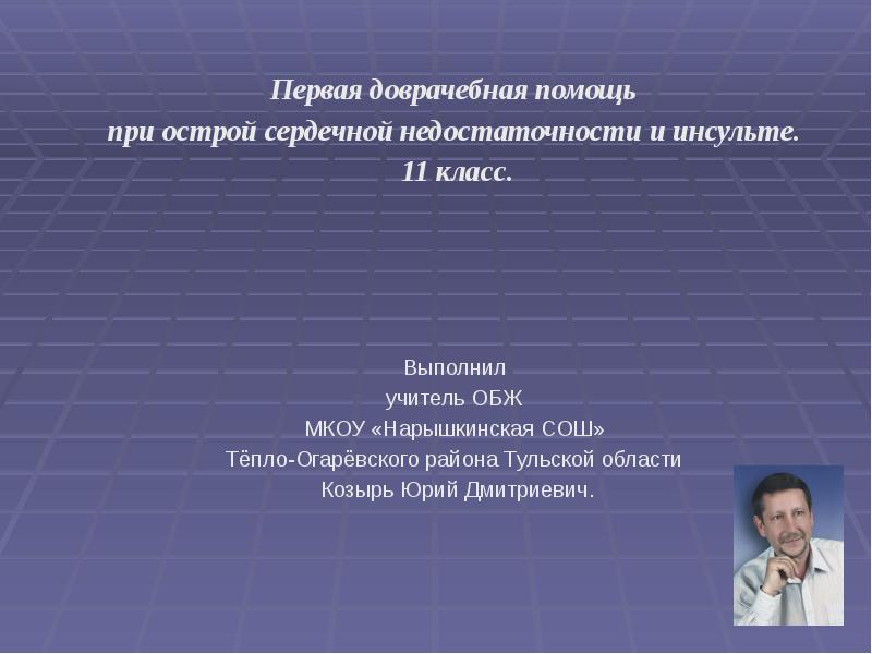 Первая помощь при острой сердечной недостаточности презентация