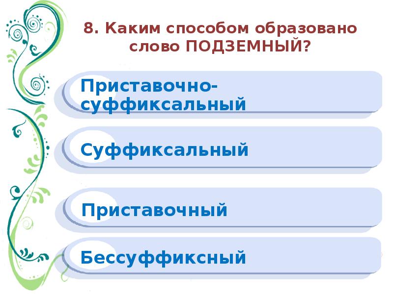 Слово записав образовано способом