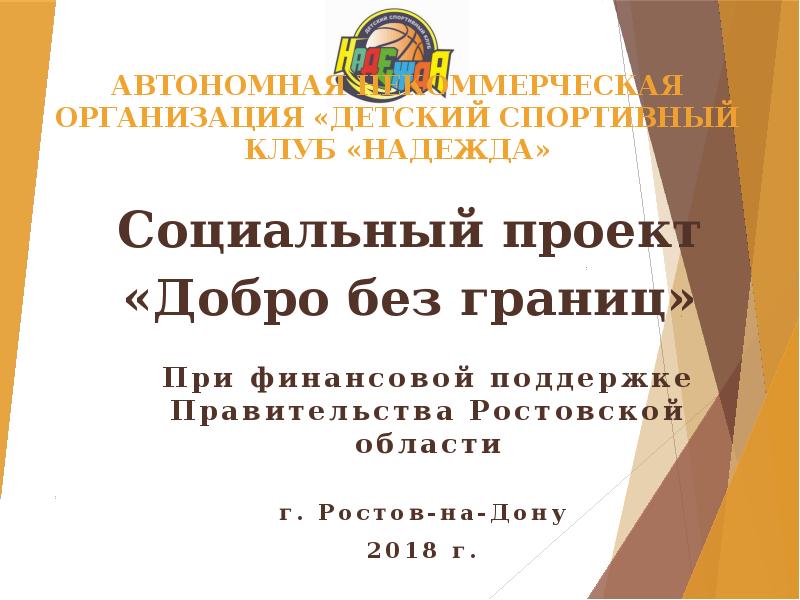 Автономная некоммерческая организация дирекция спортивных и социальных проектов