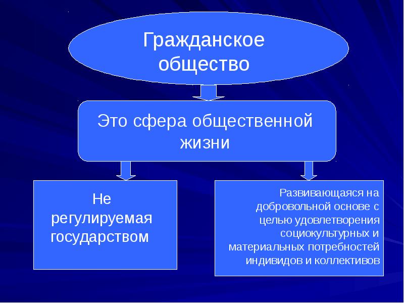 Гражданское общество и государство план