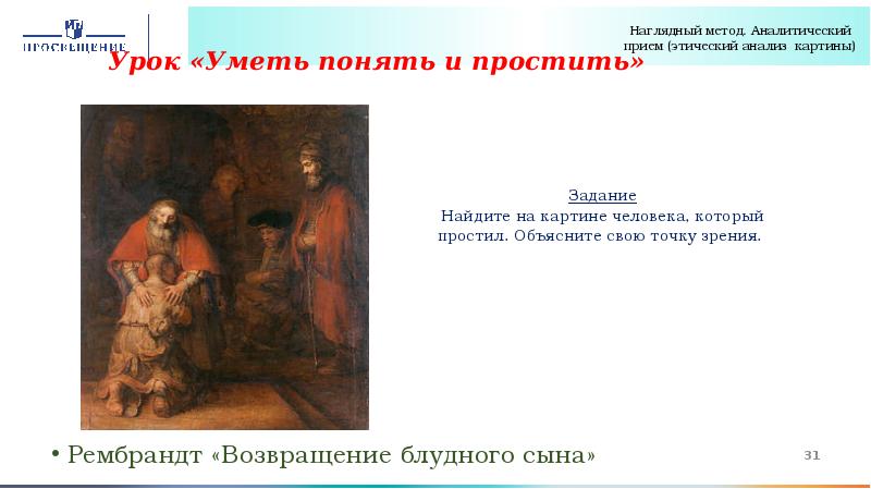 Рассмотрите репродукцию картины рембрандта возвращение блудного сына ответь на вопросы