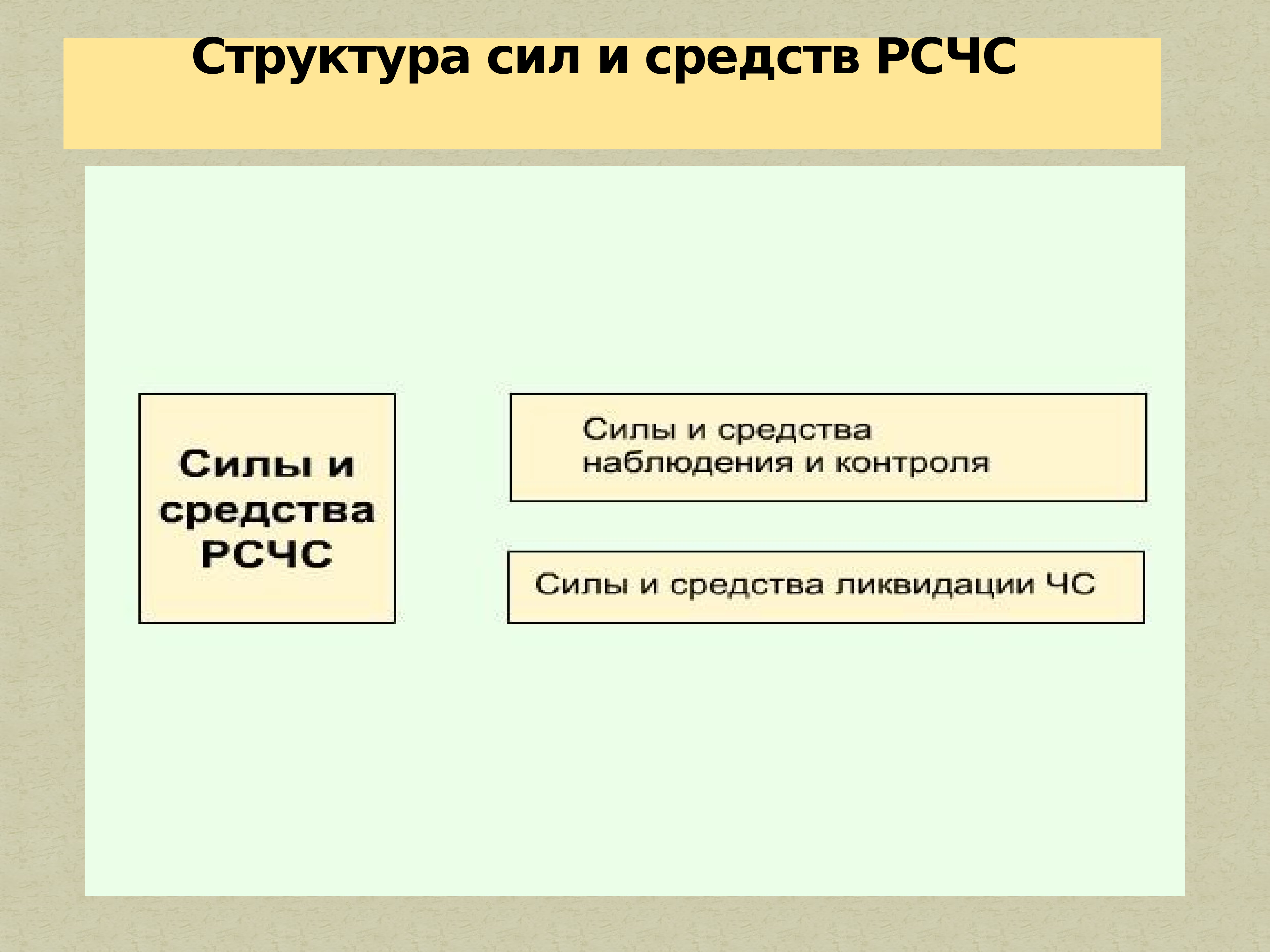 Строение силы. Состав сил и средств РСЧС.