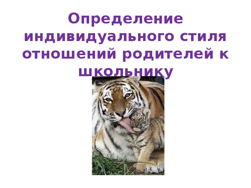 Определение индивидуального стиля отношений родителей к школьнику Определение индивидуального стиля отношений родителей к школьнику