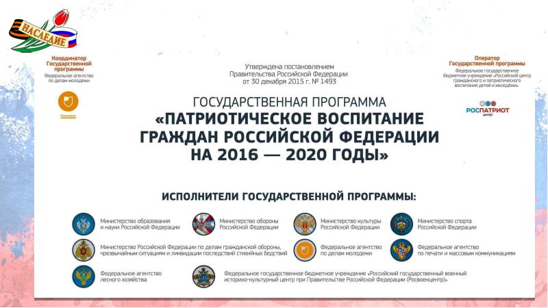 Патриотическое воспитание федеральный проект 2021 2024