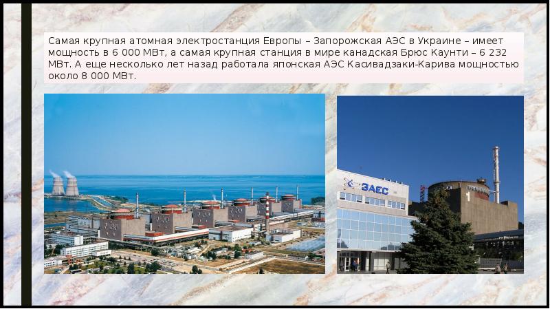 Самая крупная атомная электростанция Европы – Запорожская АЭС в Украине –