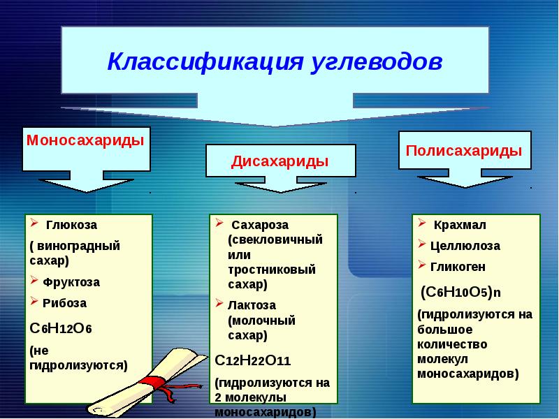 Углеводы их классификация презентация