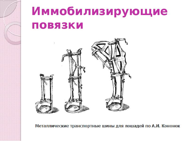 Иммобилизирующие повязки Иммобилизирующие повязки