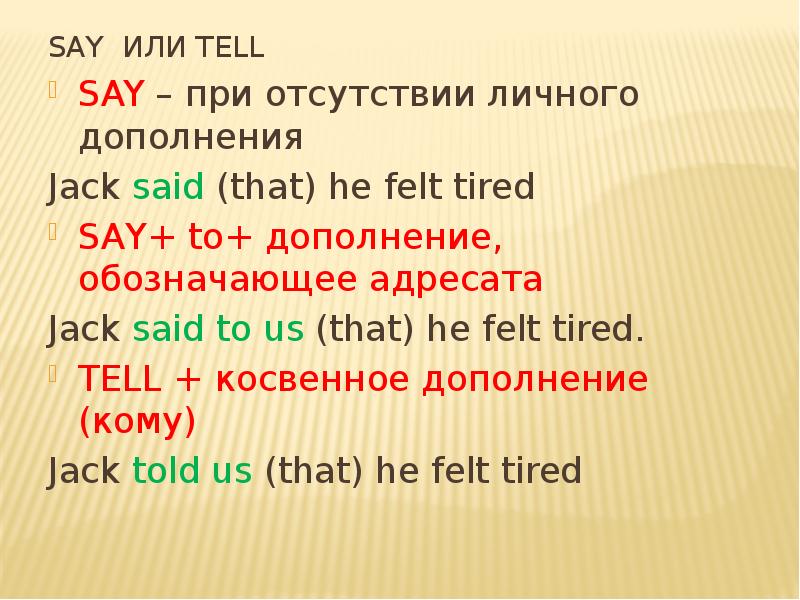 Tell say презентация