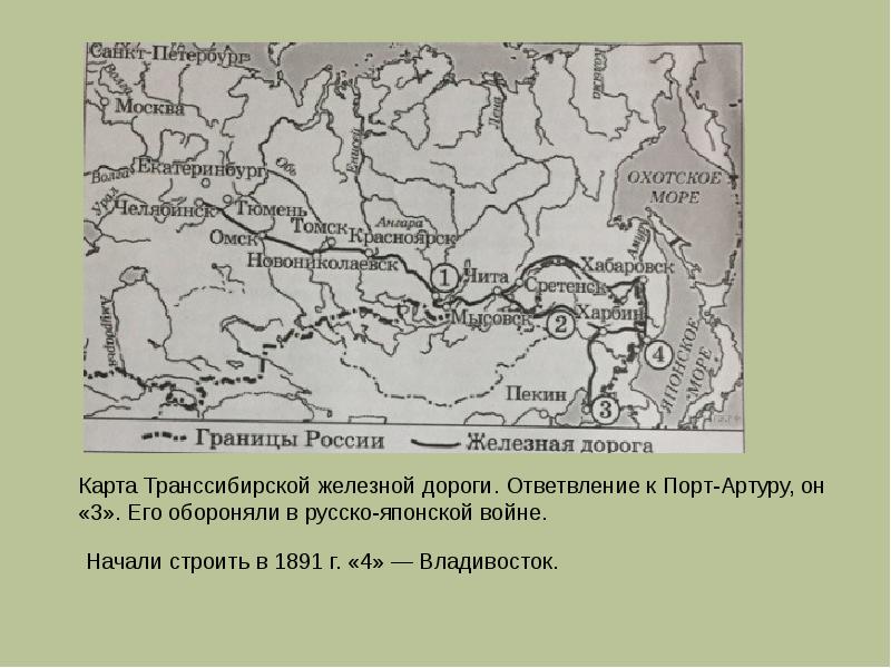 Транссиб карта 19 век