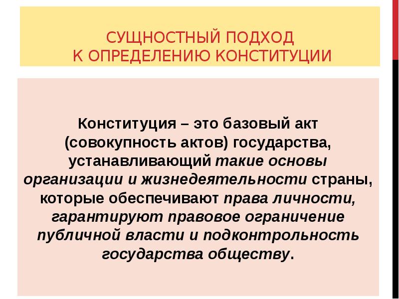 Сущность конституции. Сущность Конституции основные подходы к пониманию. Подходы к сущности Конституции. Сущностный подход к определению Конституции. Подходы к определению Конституции.